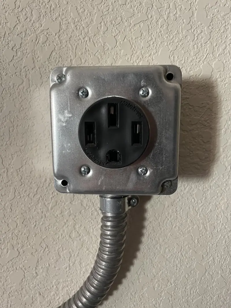 NEMA 14-50 outlet installed for Electrical Panel Upgrade in Georgia